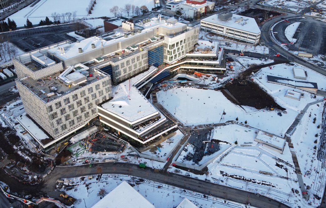 Harvard SEC — vista aérea en construcción